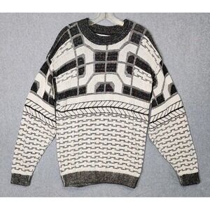 VTG JJ Cochran Mens Sweater Size L USA Made 90s Street‎ Grunge Eclectic Grandpa